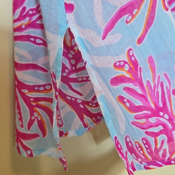Lilly Pulitzer Luci V-Neck Cotton Tunic Size XXS Lightweight Vacation Coastal - Picture 11 of 16
